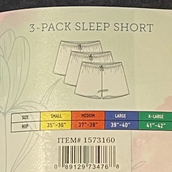 Jane and Bleecker 3 pk sleep shorts Large - Picture 8 of 12